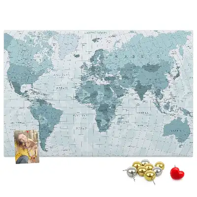 Cork memo board Political World Map