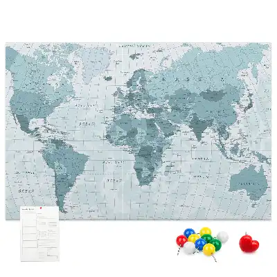 Cork memo board Political World Map