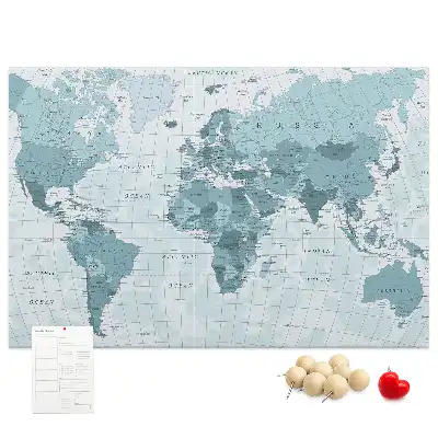 Cork memo board Political World Map