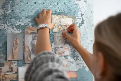 Cork memo board Political World Map