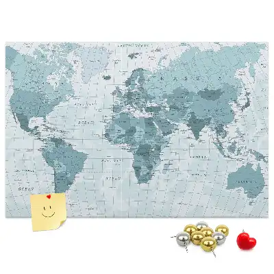 Cork memo board Political World Map