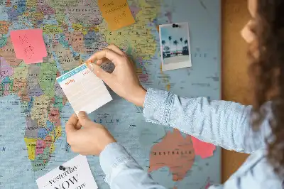 Political World Map Printed Cork Board