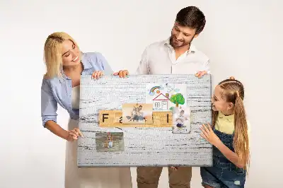 Family Printed Cork Board