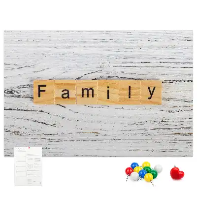Family Printed Cork Board