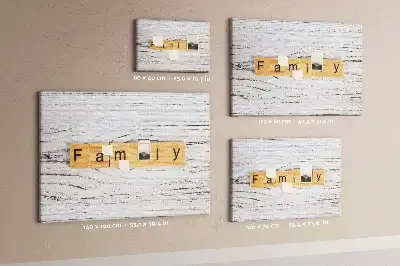 Family Printed Cork Board