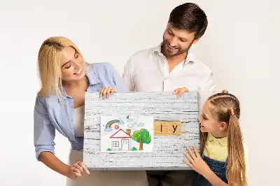Family Printed Cork Board