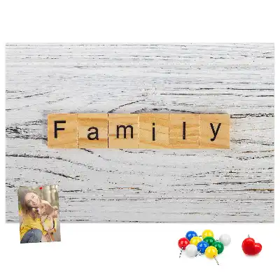Family Printed Cork Board