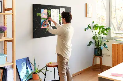 Printed Cork Memo Board World map