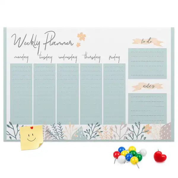 Cork memo board Weekly schedule