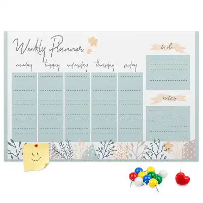 Cork memo board Weekly schedule