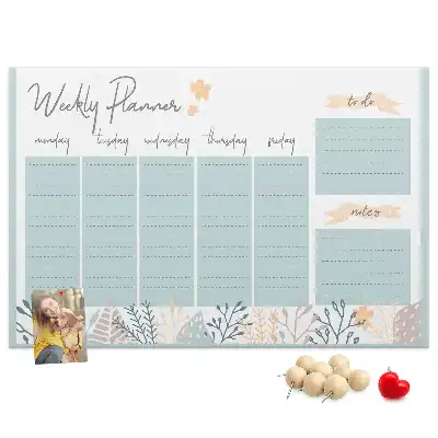 Cork memo board Weekly schedule