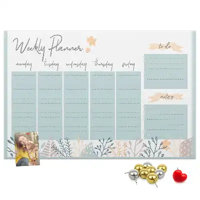 Cork memo board Weekly schedule