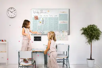 Cork memo board Weekly schedule