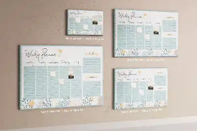 Cork memo board Weekly schedule