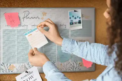 Cork memo board Weekly schedule