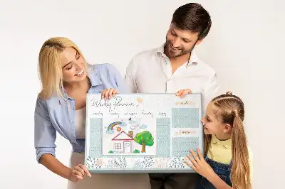 Weekly schedule cork memo board