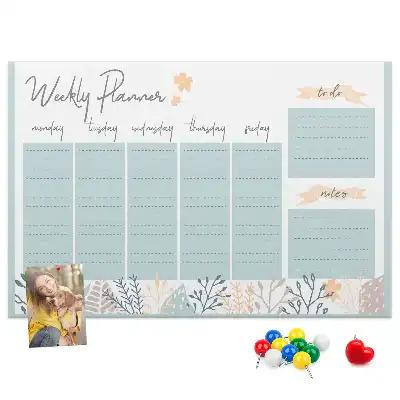 Cork memo board Weekly schedule