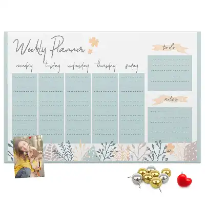 Cork memo board Weekly schedule