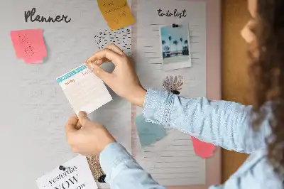 Printed Cork Board Notebook planner
