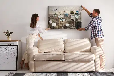 City landscape cork memo board