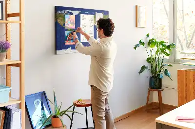 Large world map printed cork board