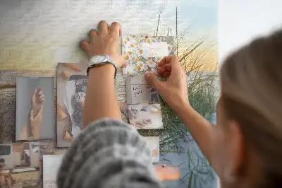 Printed Cork Memo Board Sunset on the beach