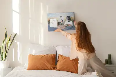 Sunset on the Beach Printed Cork Memo Board