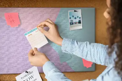 Pastel Pattern Cork Memo Board