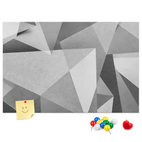 Cork Memo Board with 3D Abstraction Design