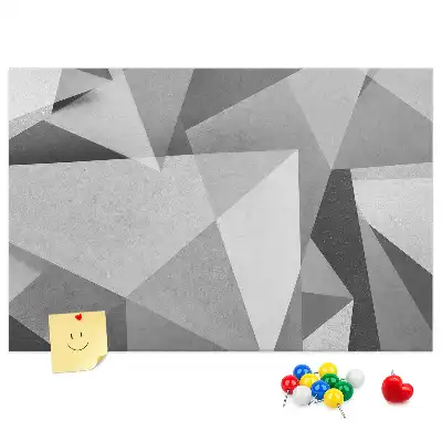 Cork Memo Board with 3D Abstraction Design