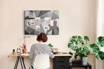 Cork Memo Board with 3D Abstraction Design