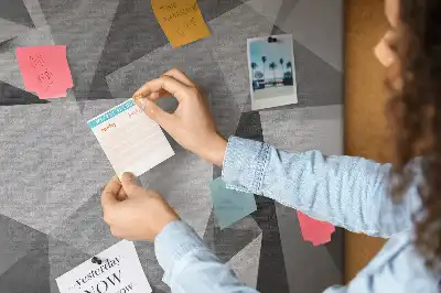Cork Memo Board with 3D Abstraction Design