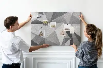 Cork Memo Board with 3D Abstraction Design