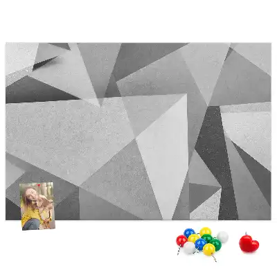 Cork Memo Board with 3D Abstraction Design