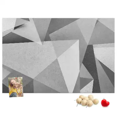 Cork Memo Board with 3D Abstraction Design