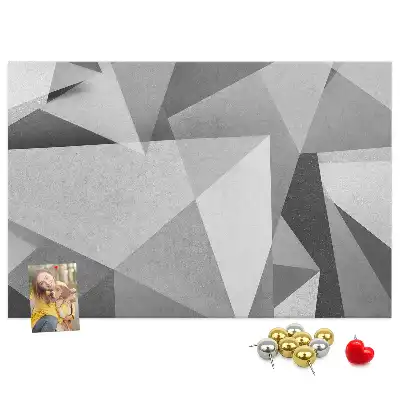 Cork Memo Board with 3D Abstraction Design