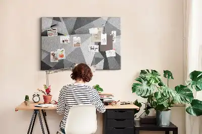 Cork Memo Board with 3D Abstraction Design