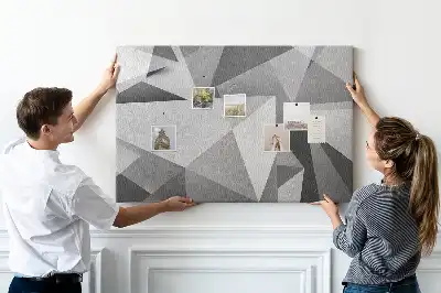 Cork Memo Board with 3D Abstraction Design