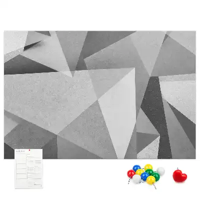 Cork Memo Board with 3D Abstraction Design