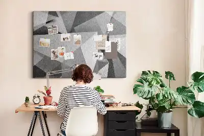 Cork Memo Board with 3D Abstraction Design