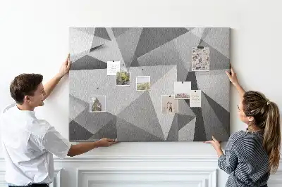 Cork Memo Board with 3D Abstraction Design