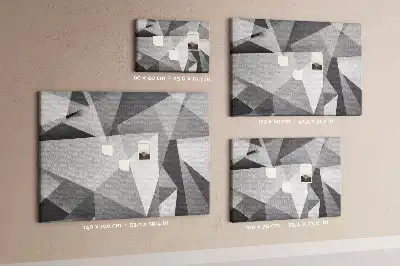 Cork Memo Board with 3D Abstraction Design