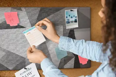Cork Memo Board with 3D Abstraction Design