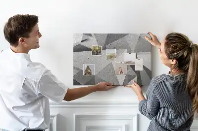 Cork Memo Board with 3D Abstraction Design