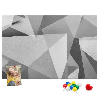 Cork Memo Board with 3D Abstraction Design
