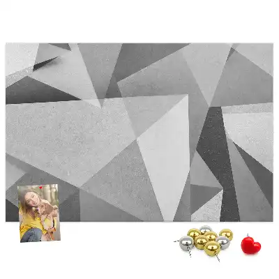 Cork Memo Board with 3D Abstraction Design