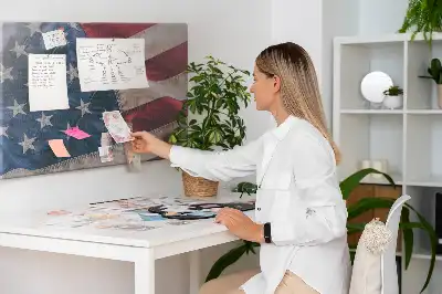Printed Cork Board American flag