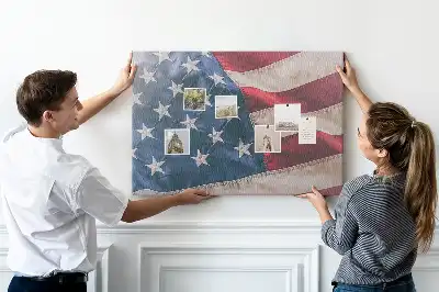 Printed Cork Board American flag