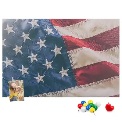 Printed Cork Board American flag