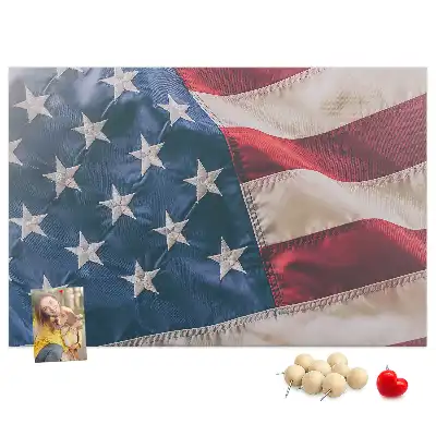 Printed Cork Board American flag